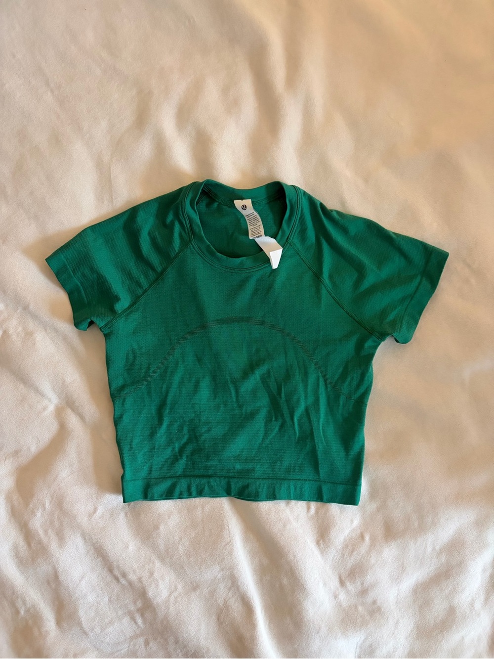 lululemon athletica swiftly tech cropped Green Short-Sleeve Tee